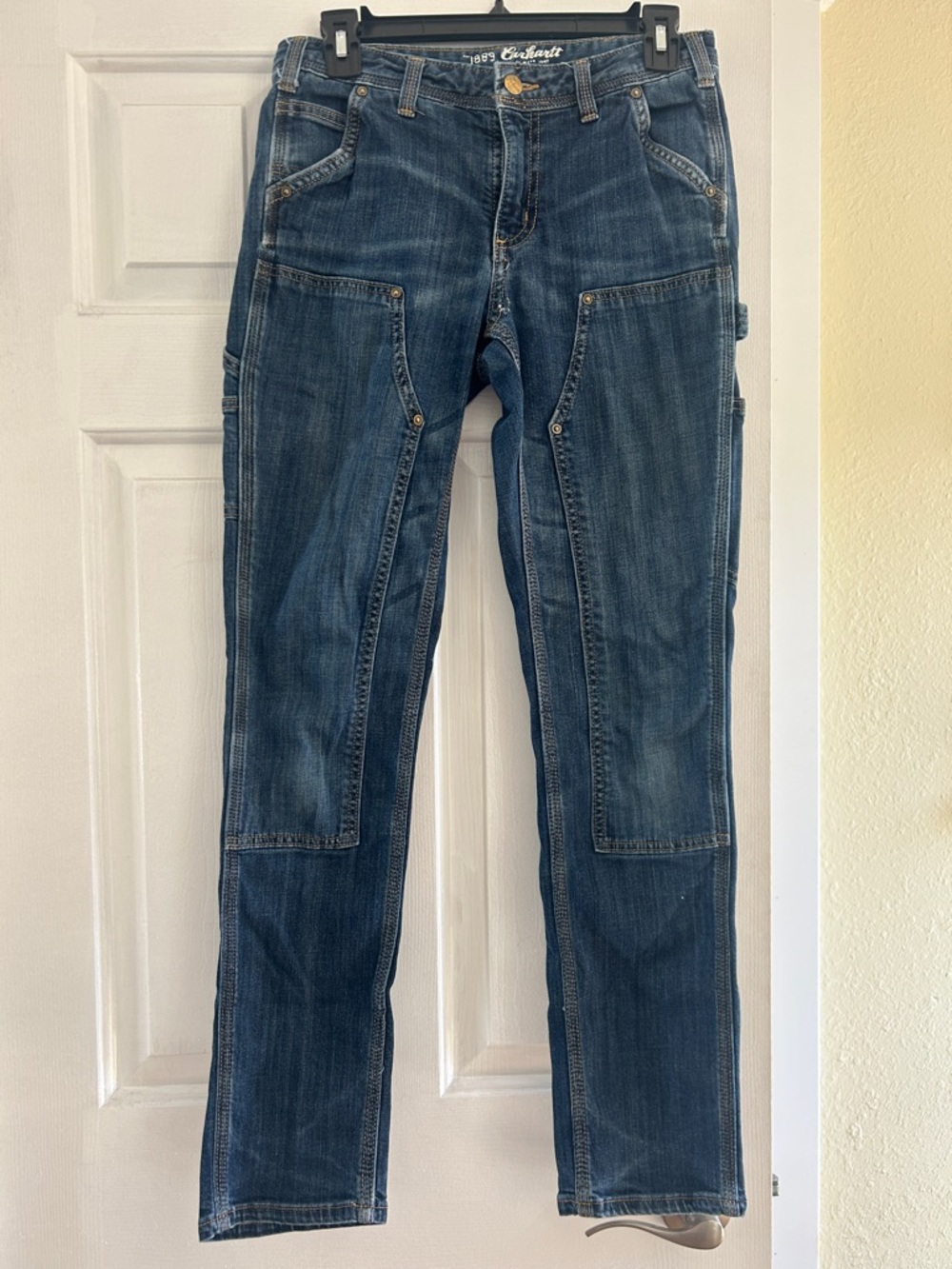 Carhartt Indigo Blue Carpenter Jeans with Utility Pockets